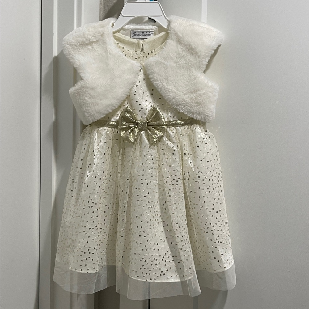 CREAM AND GOLD DRESS